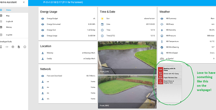 Home Assistant Google Calendar Lovelace